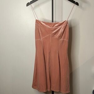 Velvet Pink Mini Dress